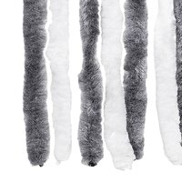 Vliegengordijn 100x230 cm chenille grijs en wit 6