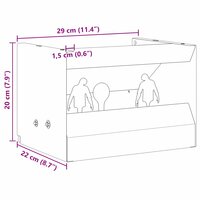 Kogel Trap Box Zwart 29 x 22 x 20 cm Staal 9