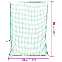 Aanhangwagennet elastisch touw 4x3 m polypropeen groen 6