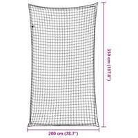Aanhangwagennet elastisch touw 3,5x2 m polypropeen zwart 6