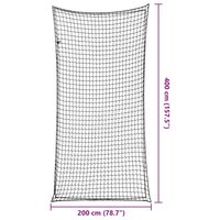 Aanhangwagennet elastisch touw 4x2 m polypropeen zwart 6
