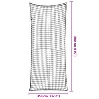 Aanhangwagennet elastisch touw 8x3,5 m polypropeen zwart 6