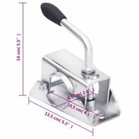 Neuswiel met 2 staanders en 2 spanklemmen 60 mm 9