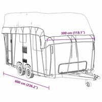 Caravan dakbedekking 600x300 cm vliesvlies grijs 9