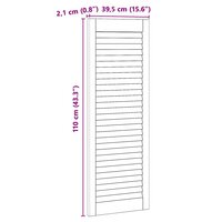 Kastdeur Naturel 110 x 2,1 x 39,5 cm Massief grenenhout 8