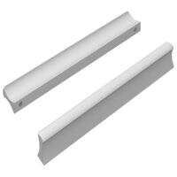 Handvat Effen 2 pcs Zilver 105.7 x 7.4 x 15.5 mm Aluminium 2