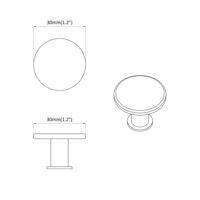 Handvat 2 pcs Zwart &Oslash;30 mm Aluminium 7