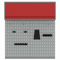 Gereedschapskast set met plank 3 pcs Rood Gepoedercoat staal 7