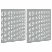 Gereedschap Wandpaneel 2 pcs Grijs 100 x 1 x 60 cm 4