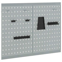 Gereedschap Wandpaneel 2 pcs Grijs 100 x 1 x 80 cm 2