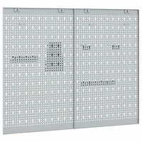 Gereedschap Wandpaneel 2 pcs Grijs 100 x 1 x 80 cm 7