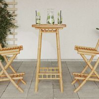 Bartafel voor buiten Rond &Oslash;55x100 cm bamboe 3