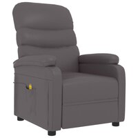 Massagestoel kunstleer grijs 3