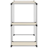 Opbergrek voor boven wasmachine 87x55x90,5cm ijzer cr&egrave;mekleurig 4
