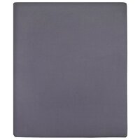 Hoeslakens 2 st jersey 140x200 cm katoen antracietkleurig 2