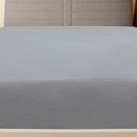 Hoeslaken jersey 160x200 cm katoen grijs 3