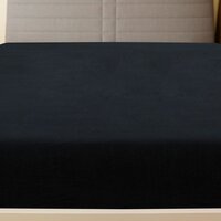 Hoeslaken jersey 160x200 cm katoen zwart 3