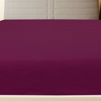 Hoeslakens 2 st jersey 100x200 cm katoen bordeauxrood 3