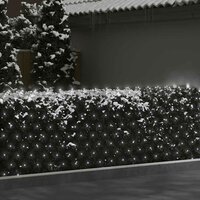 Kerstnetverlichting 204 LED&amp;apos;s binnen en buiten 3x2 m koudwit 3