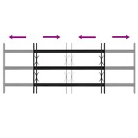 Raamhekwerk Zwart 116 x 45 cm Gepoedercoat staal 5