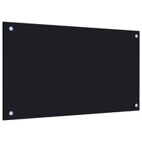 Spatschermen keuken 2 st 70x40 cm gehard glas zwart 5