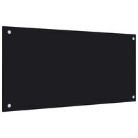 Spatschermen keuken 2 st 80x40 cm gehard glas zwart 5