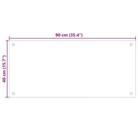Keuken Spatscherm 2 pcs Wit 90 x 40 cm gehard glas 8