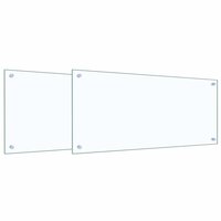 Keuken Spatscherm 2 pcs Doorzichtig 90 x 40 cm gehard glas 2