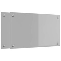 Keuken Spatscherm 2 pcs Lichtgrijs 70 x 40 cm gehard glas 2