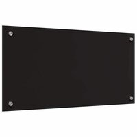 Keuken Achterwand 2 pcs Zwart 80 x 40 cm gehard glas 6