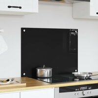 Keuken Achterwand Zwart 70 x 50 cm gehard glas 3