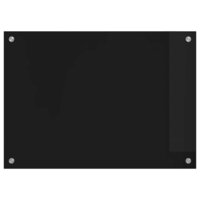 Keuken Achterwand Zwart 70 x 50 cm gehard glas 4