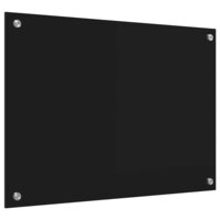 Keuken Achterwand Zwart 70 x 50 cm gehard glas 6