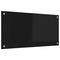 Keuken Achterwand Zwart 80 x 40 cm gehard glas 2