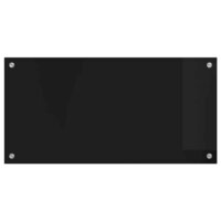 Keuken Achterwand Zwart 80 x 40 cm gehard glas 4