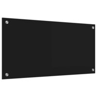 Keuken Achterwand Zwart 80 x 40 cm gehard glas 6