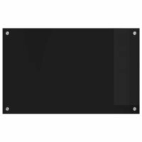 Keuken Achterwand Zwart 80 x 50 cm gehard glas 4