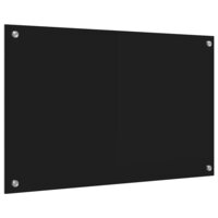 Keuken Achterwand Zwart 80 x 50 cm gehard glas 6