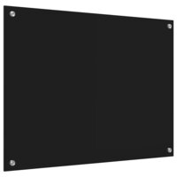 Keuken Achterwand Zwart 80 x 60 cm gehard glas 6