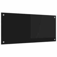 Keuken Achterwand Zwart 90 x 40 cm gehard glas 2