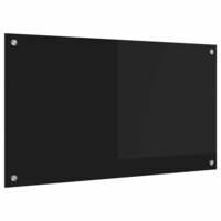 Keuken Achterwand Zwart 90 x 50 cm gehard glas 2