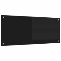 Keuken Achterwand Zwart 100 x 40 cm gehard glas 2