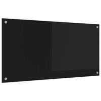 Keuken Achterwand Zwart 100 x 50 cm gehard glas 2