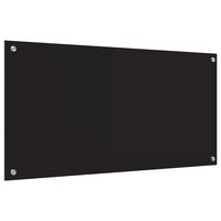 Keuken Achterwand Zwart 100 x 50 cm gehard glas 6
