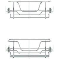 Draadmanden uittrekbaar 2 st 45 cm zilverkleurig 5
