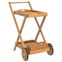 Serveerwagen 54x87x90 cm massief acaciahout 2