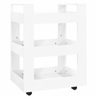 Keukentrolley 60x45x80 cm bewerkt hout wit 2