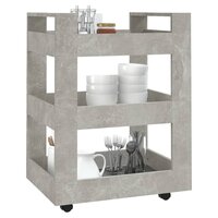 Keukentrolley 60x45x80 cm bewerkt hout betongrijs 4