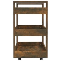 Keukentrolley 60x45x80 cm bewerkt hout gerookt eikenkleurig 6