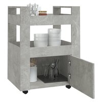 Keukentrolley 60x45x80 cm bewerkt hout betongrijs 4
